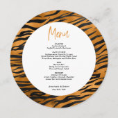 ワイルドアニマルプリントラウンドメニューカード メニュー (正面)