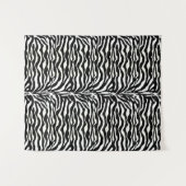 ワイルドアニマルプリント、白黒ゼブラ タペストリー (正面(横))