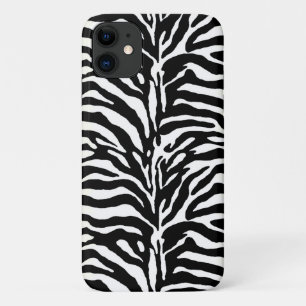 ワイルドアニマルプリント、白黒ゼブラ iPhone 11 ケース