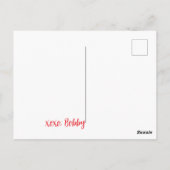 ワイルドアバウトについて赤面ピンクワイルドハートバレンタイン ポストカード (裏面)