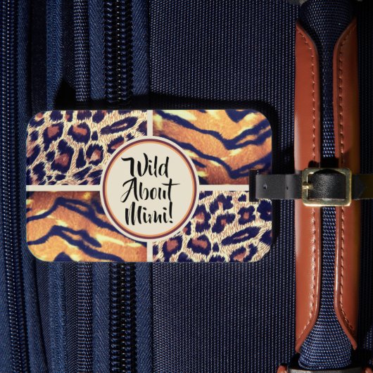 ワイルドアバウトミミアニマルプリント ラゲッジタグ (正面インサイチュ4)