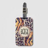 ワイルドアバウトミミアニマルプリント ラゲッジタグ (正面縦)