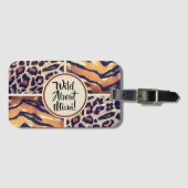 ワイルドアバウトミミアニマルプリント ラゲッジタグ (正面横)