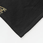 ワイルドアバウト応援ブラック&金ゴールドスターフリースブランケット フリースブランケット (角)