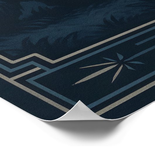 ワイルドアフターダーク – 夜行性野生生物の漫画シーン ポスター (角)