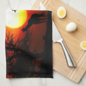 ワイルドアフリカキッチンタオル キッチンタオル (四つ折り)