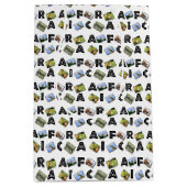 ワイルドアフリカコラージュ中抱き枕 ミディアムペーパーバッグ (正面)