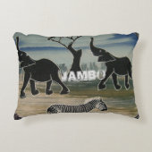 ワイルドアフリカンパーソナライズされたボアートデザイン アクセントクッション (正面)