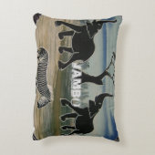 ワイルドアフリカンパーソナライズされたボアートデザイン アクセントクッション (裏面(縦))