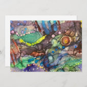 ワイルドアルコカラフルールインク抽象芸術アートカ空白のード サンキューカード (正面/裏面)