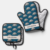 ワイルドアルマジロの名前 鍋つかみ&鍋敷きセット (正面/裏面)