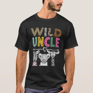 ワイルドアンクルズーテーマ誕生日サファリジャングルマッチ Tシャツ