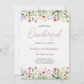 ワイルドアンドオンダーフルファースト誕生日招待状 招待状 (正面)