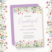 ワイルドアンドオンダーフルファースト誕生日招待状 招待状