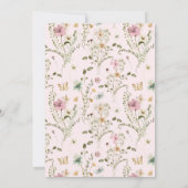 ワイルドアンドオンダーフル野花1歳の誕生日 招待状 (裏面)