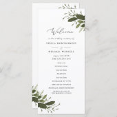 ワイルドアンドグリーン結婚式 プログラム (正面/裏面)