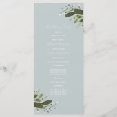 ワイルドアンドグリーン結婚式 プログラム (裏面)