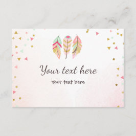 ワイルドアンドスリーインサートカードRSVP羽ワイルドワン 出欠カード