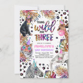 ワイルドアンドスリーサファリレインボーチーターズ3歳 招待状 (正面)