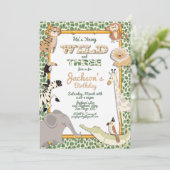 ワイルドアンドスリージャングルサファリバースデーパーティー 招待状 (スタンド正面)