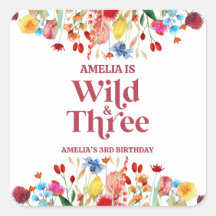 ワイルドアンドスリーワイルドフラワー3回目の誕生日パーティー