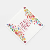 ワイルドアンドスリーワイルドフラワー3回目の誕生日パーティー スタンダードランチョンナプキン (角)