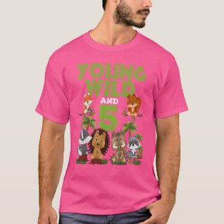 ワイルドアンドファイブ5誕生日5テーマウッドランド Tシャツ