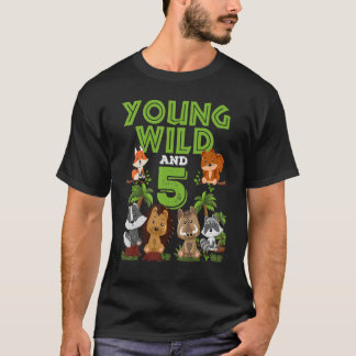 ワイルドアンドファイブ5誕生日5テーマウッドランド Tシャツ