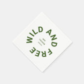ワイルドアンドフリーフォレストグリーンキャンプテーマ スタンダードカクテルナプキン (角)