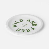 ワイルドアンドフリーフォレストグリーンキャンプテーマ ペーパープレート (アングル)