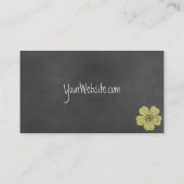 ワイルドイエローローズシャルボードビジネスカード 名刺 (裏面)