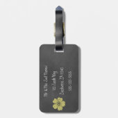 ワイルドイエローローズシャルボード ラゲッジタグ (裏面縦)