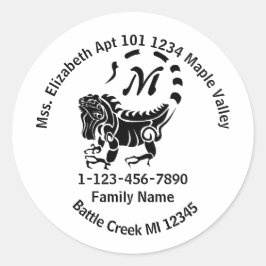 ワイルドイグアナファミリーホームアドレス ラウンドシール