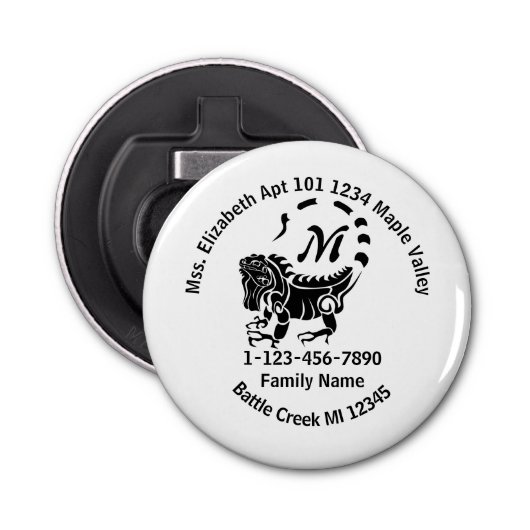 ワイルドイグアナ失ったファミリーホームアドレス 栓抜き (正面)