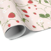 ワイルドイチゴ（リネン） – ラッピング紙 ラッピングペーパー (ロールコーナー)