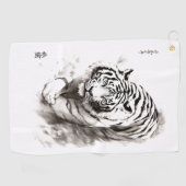 ワイルドウィスパーズ:ホワイトタイガーコレクション – ゴルフタオル (横)