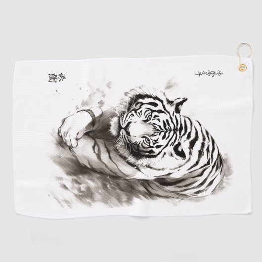 ワイルドウィスパーズ:ホワイトタイガーコレクション – ゴルフタオル (横)