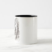 ワイルドウィスパーズ:ホワイトタイガーコレクション – ツートーンマグカップ (中央)