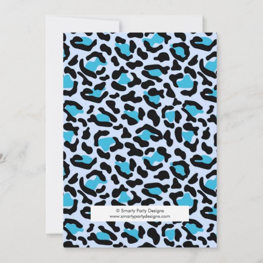 ワイルドウィズブルーボーイベビーシャワー招待状 招待状 (裏面)