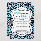 ワイルドウィズブルーボーイベビーシャワー招待状 招待状 (正面/裏面)
