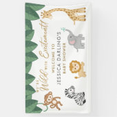 ワイルドウィークサファリテーマベビーシャワーホア 横断幕 (縦)