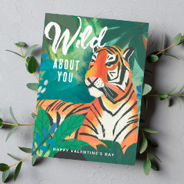 ワイルドウィーabout You Jungle Tiger Valentine's Day ノートカード