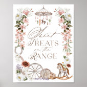 ワイルドウェスタンのベイビーシャワーの甘いお菓子 ポスター (正面)