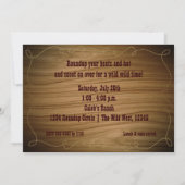 ワイルドウェスタンカウボーイ髭の招待状が欲しい 招待状 (裏面)