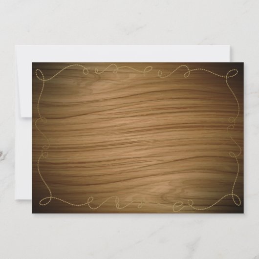 ワイルドウェスタンカントリーのロープブーツとハットの招待状 招待状 (裏面)