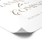 ワイルドウェスタン男の赤ちゃんシャワーサンキューフェイスサイン ポスター (角)