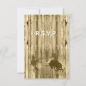 ワイルドウェスタン結婚ウエストカウボーイのR.S.V.P 出欠カード (裏面)