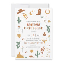 ワイルドウェスタン誕生日招待状