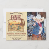 ワイルドウェストどのように西は一つの誕生日 招待状 (正面)