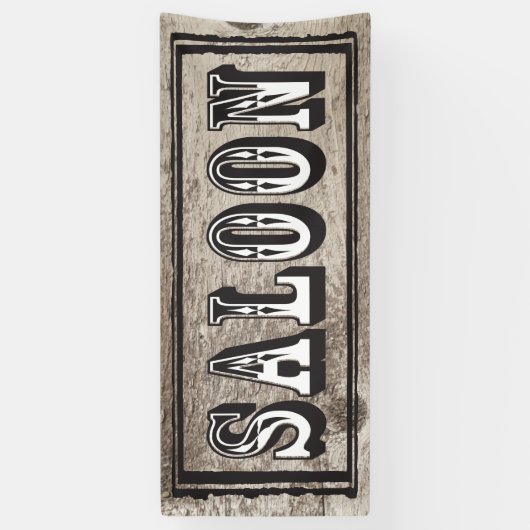 ワイルドウェストのテーマパーティーのためのサロンのサイン 横断幕 (縦)